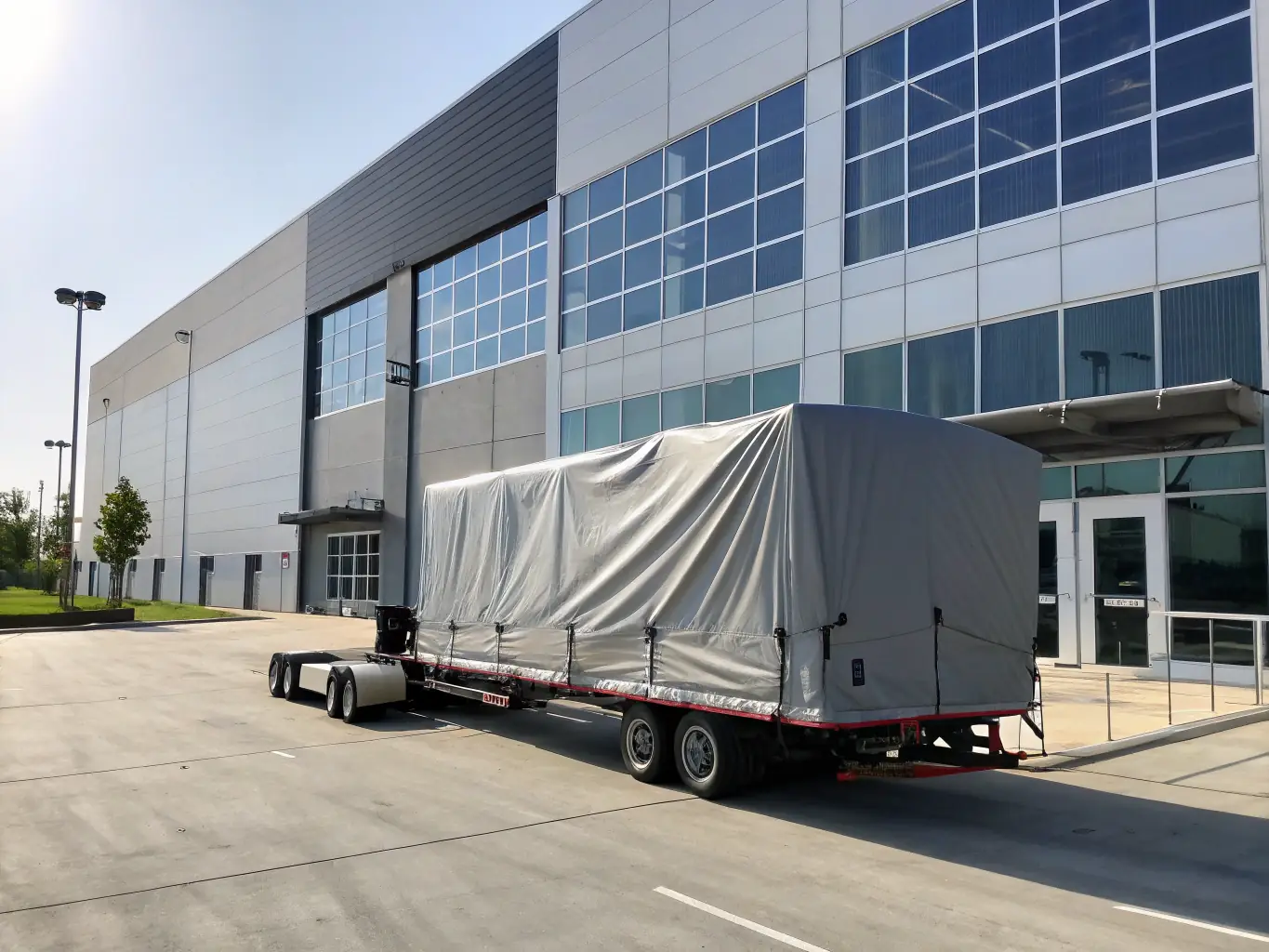 A reefer trailer with temperature monitoring equipment, highlighting Allure Trucking's specialization in temperature-controlled freight for perishable goods and pharmaceuticals.